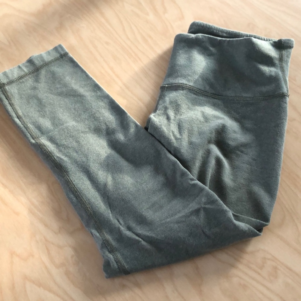 Lululemon Cropped Leggings Army Green